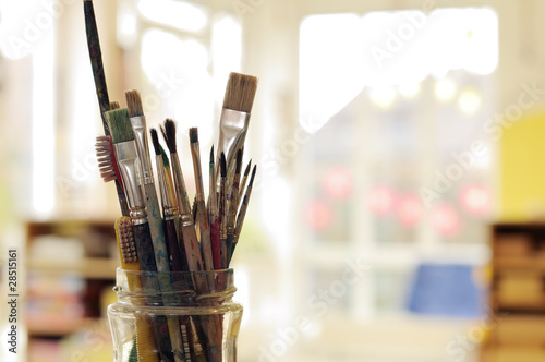 Painting Art Brushes in the Jar