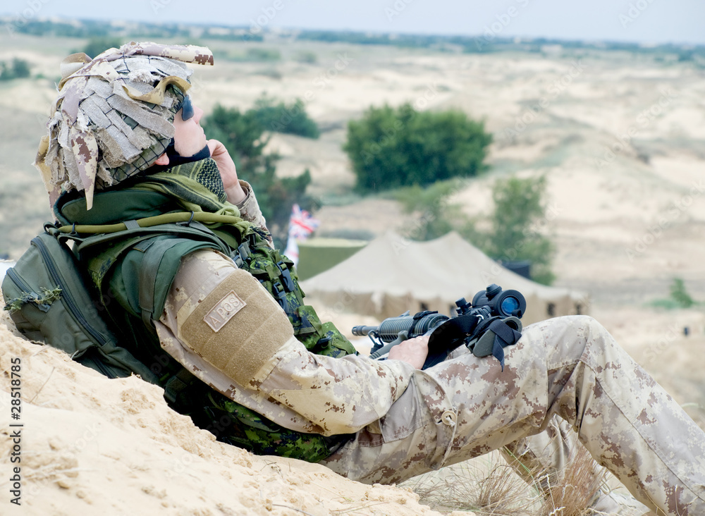 Fototapeta premium soldier at rest