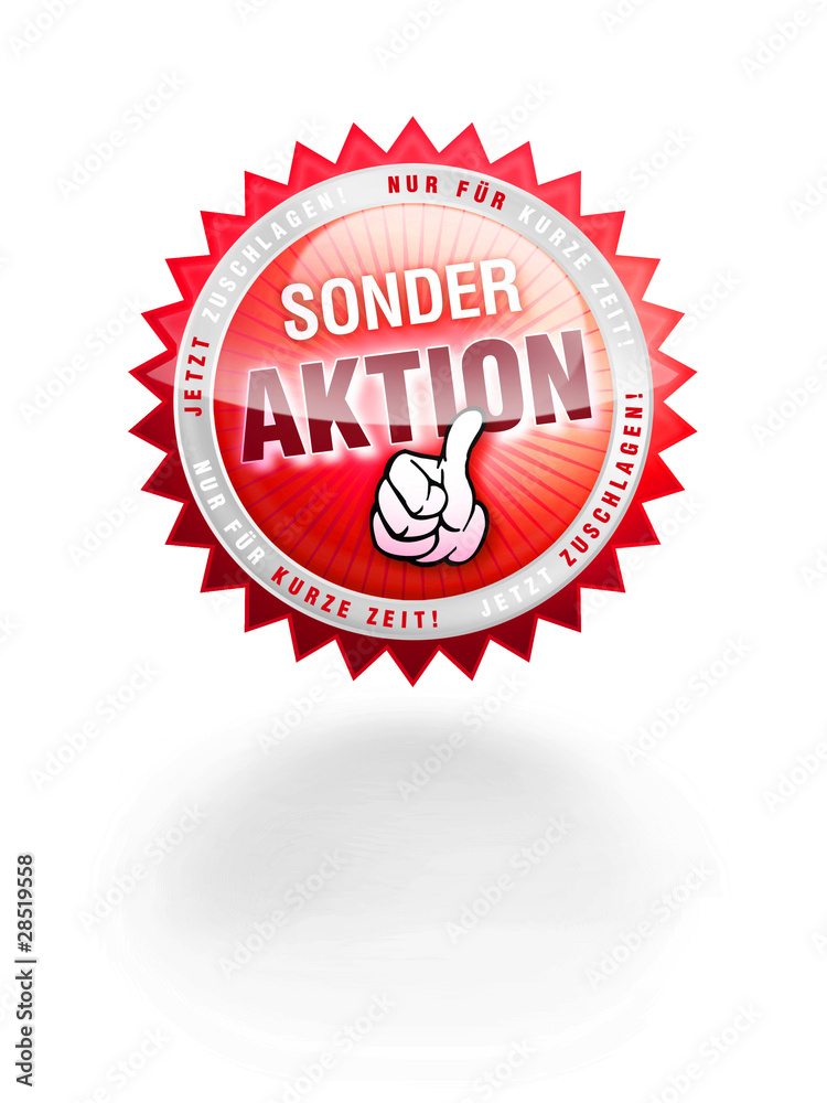 Obraz premium angebot glossy sonderaktion button
