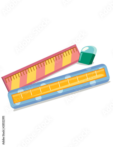 rulers and eraser