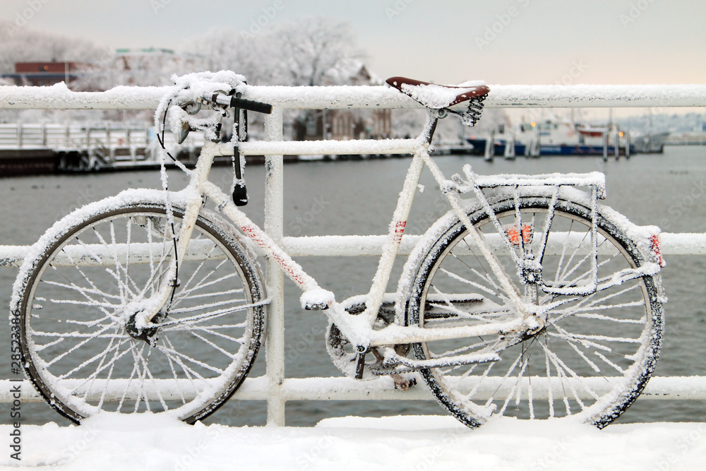Fahrrad im Winter