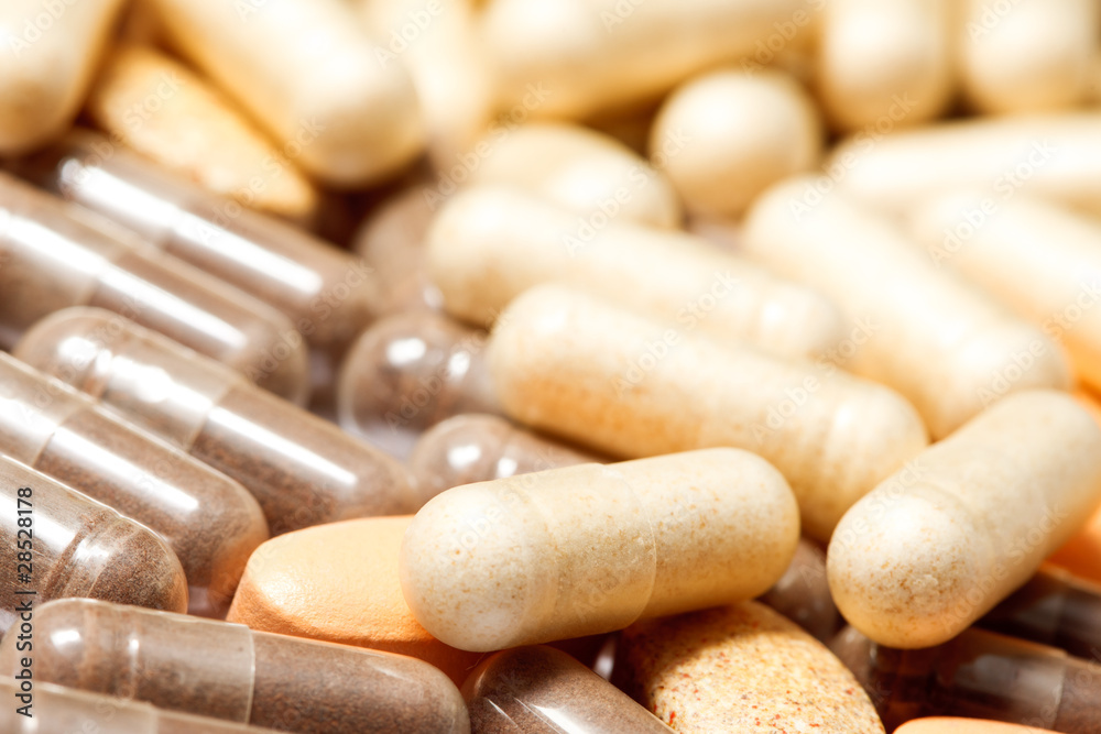 Medicinal pills piled up a bunch Medicinal pills piled up a bunch