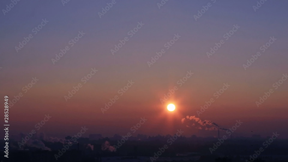 Sunset. Urban scenic. Sunset. Urban scenic.