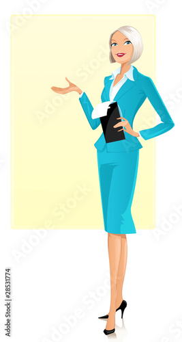 Presenting businesswoman