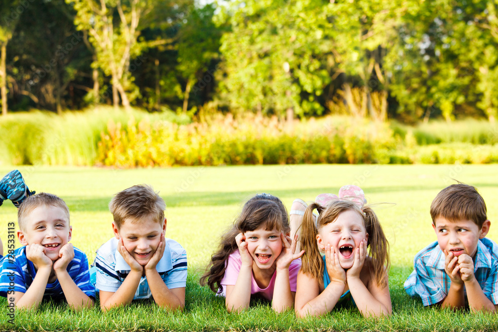 Fototapeta premium Preschoolers laughing