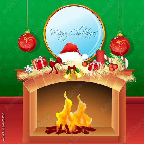 cheerful merry christmas card