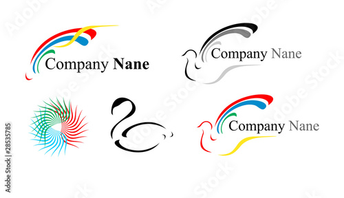 Five logos: a dove and others