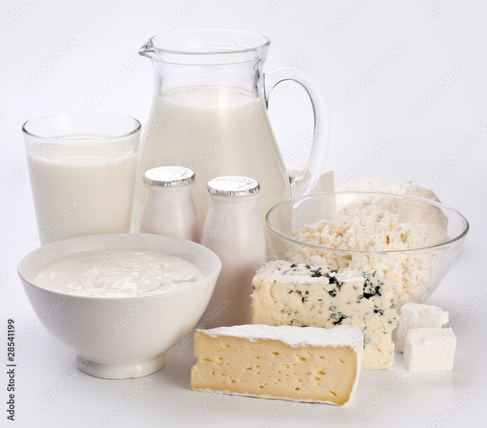 Photo of milk products. Photo of milk products.