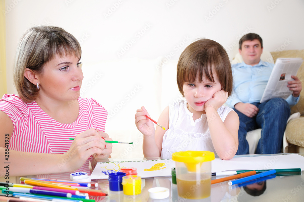 Mother and daughter together