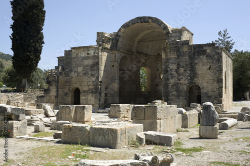 Obraz na plátně Ruins of Basilica of St. Titus in Gortyna - Crete