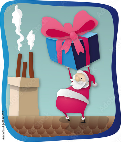 Papá Noel en el tejado