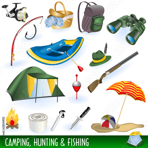 Camping, hunting and fishing