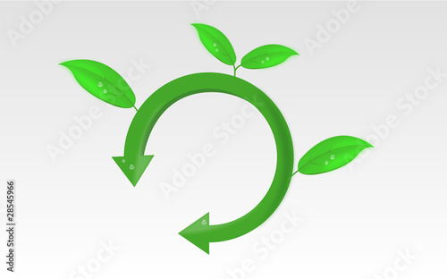 Grüner Blatt Pfeil