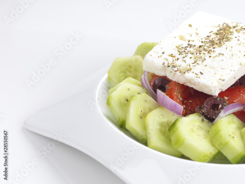 close up of a greek salad
