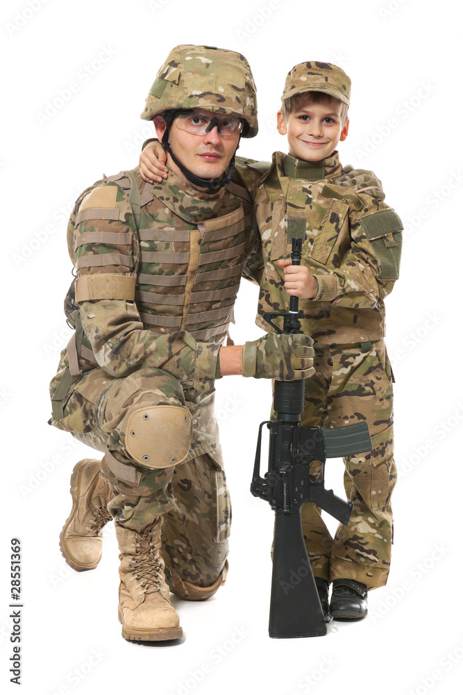 Military Father and Son Military Father and Son