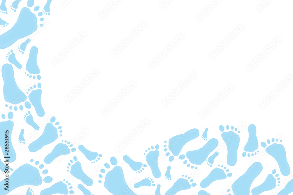 Baby Blue footprint Background