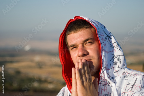 Canvas Print Praying Man