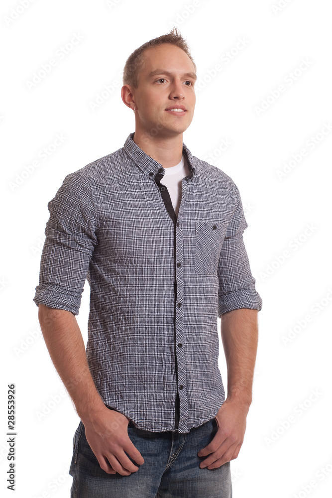 Casual Man on White Casual Man on White
