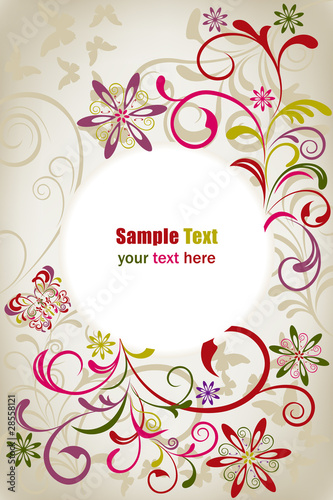 Abstract Floral Card