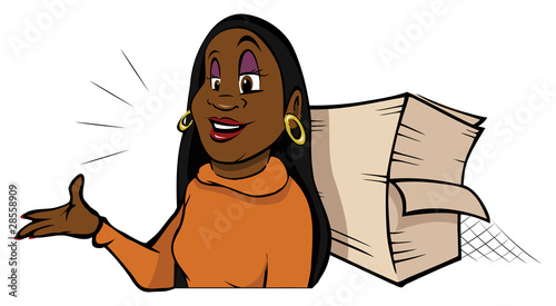 cartoon vector illustration of a blabbermouth