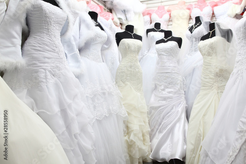 wedding dress at the shop