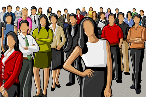 Group of business and office people