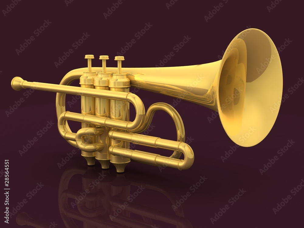 Naklejka premium gold cornet