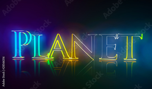 3D Typografie Planet