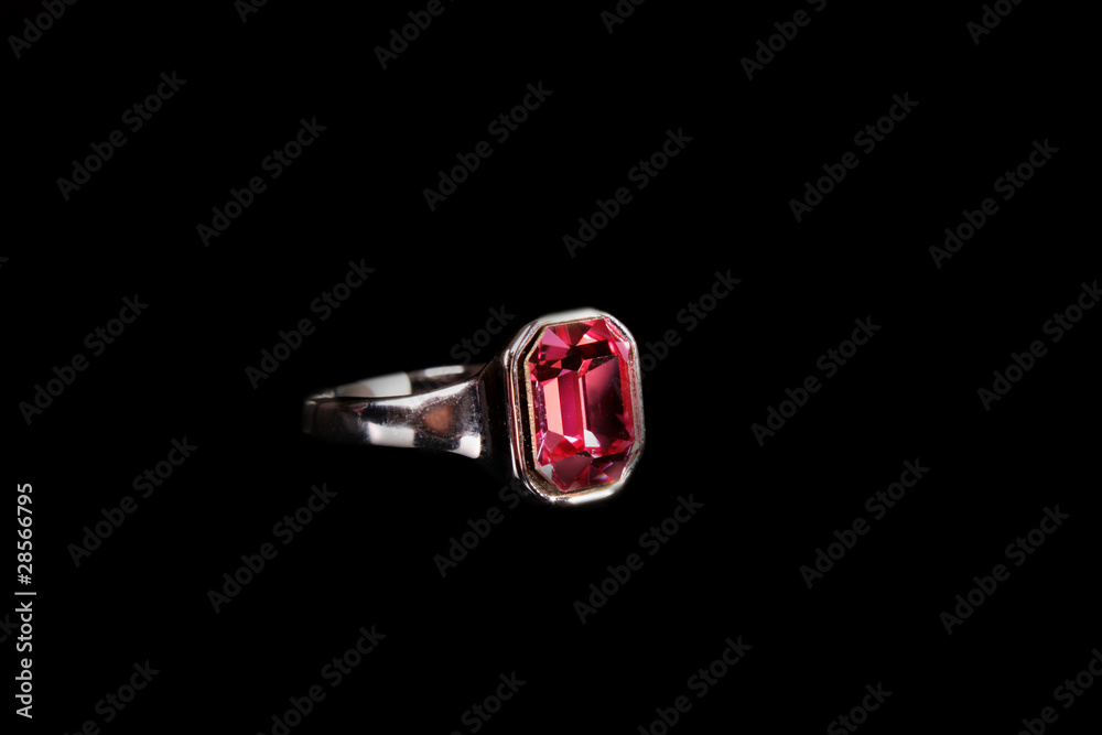 Jewellery ring on black background Jewellery ring on black background