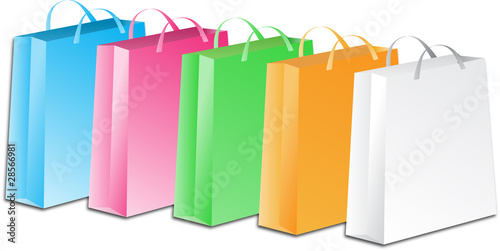 Colored shopping bag set