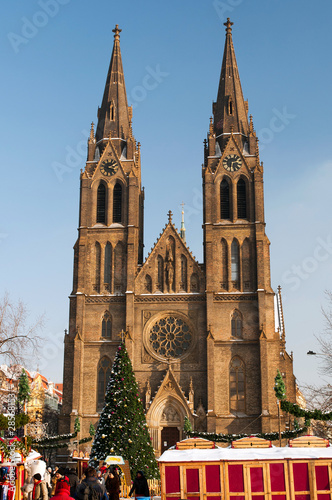 Canvas Print Christmas Market in Prague, Czech Republic