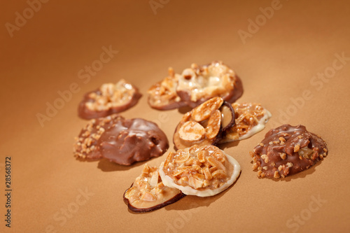 chocolate sweets with almond