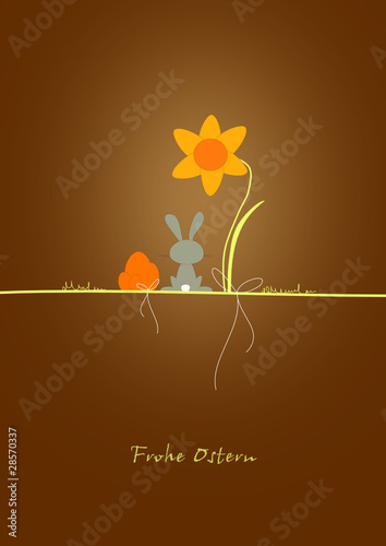 frohe ostern in braun