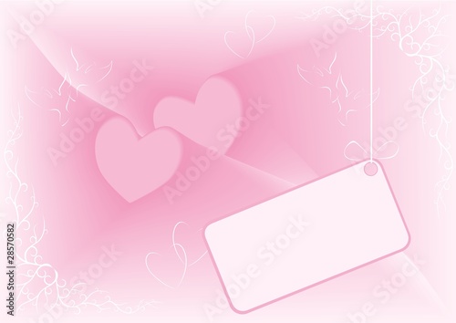 two hearts with frame