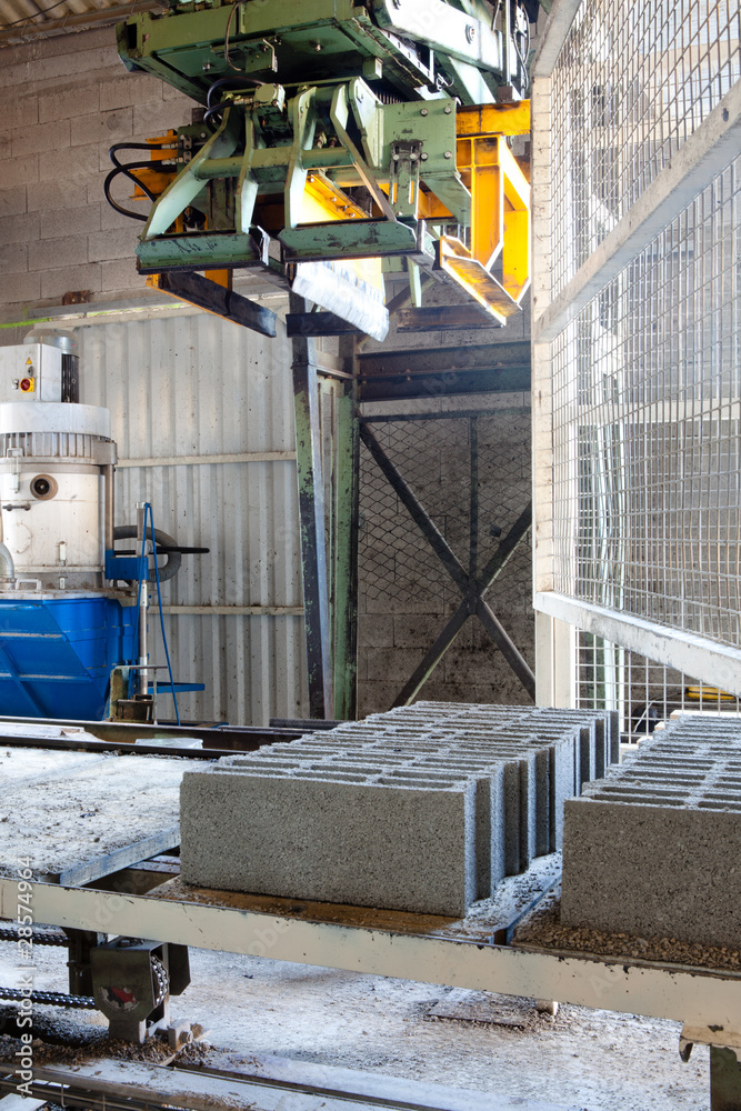 Pince d'une usine de fabrication de blocs préfabriqués Pince d'une usine de fabrication de blocs préfabriqués