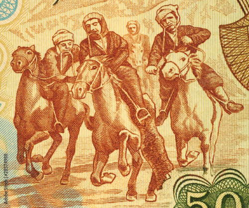 Horsemen Competing at Buzkashi