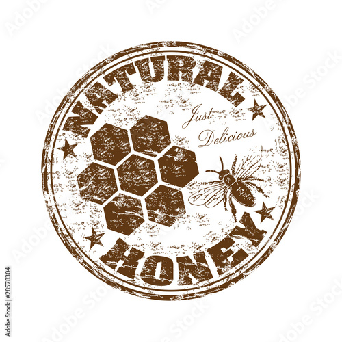 Natural honey rubber stamp