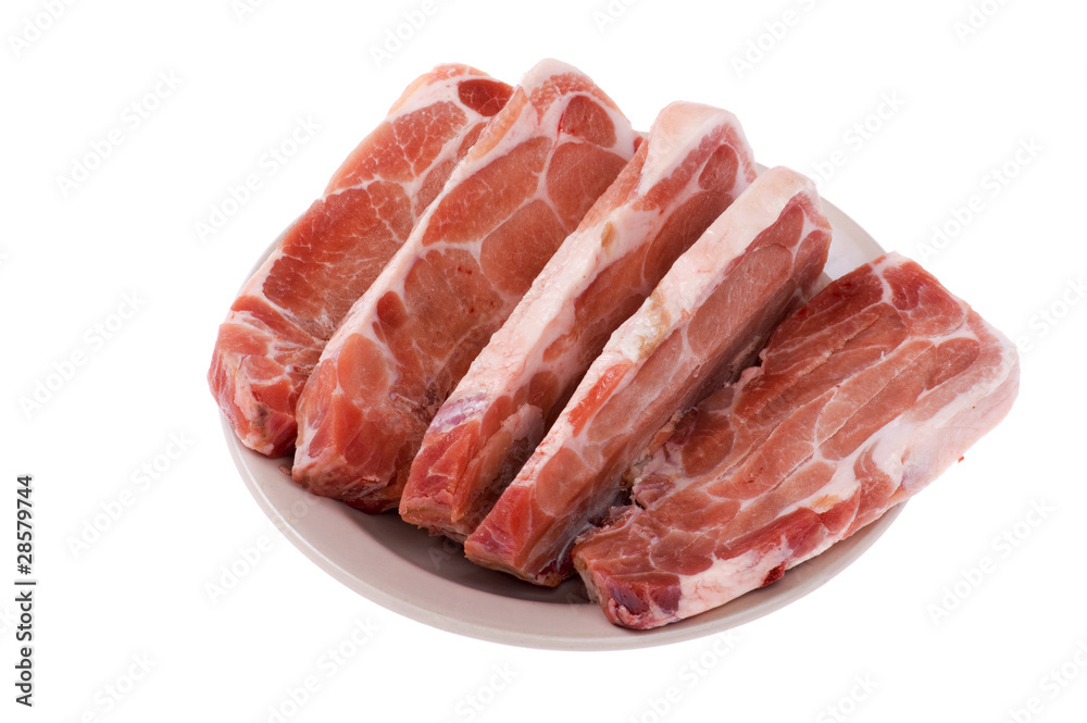 beef isolated on white