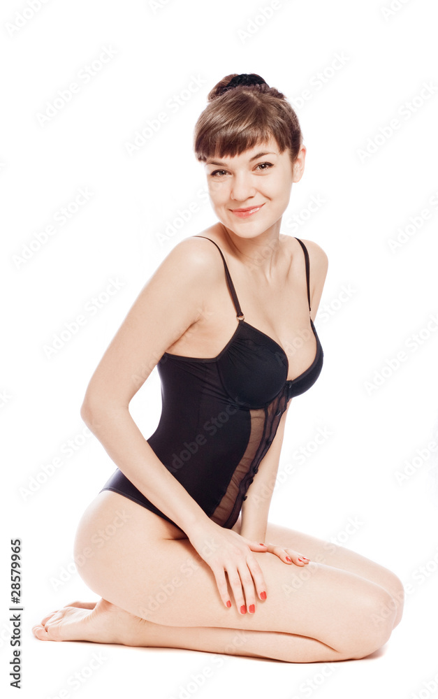 Fototapeta premium beautiful girl isolated on white