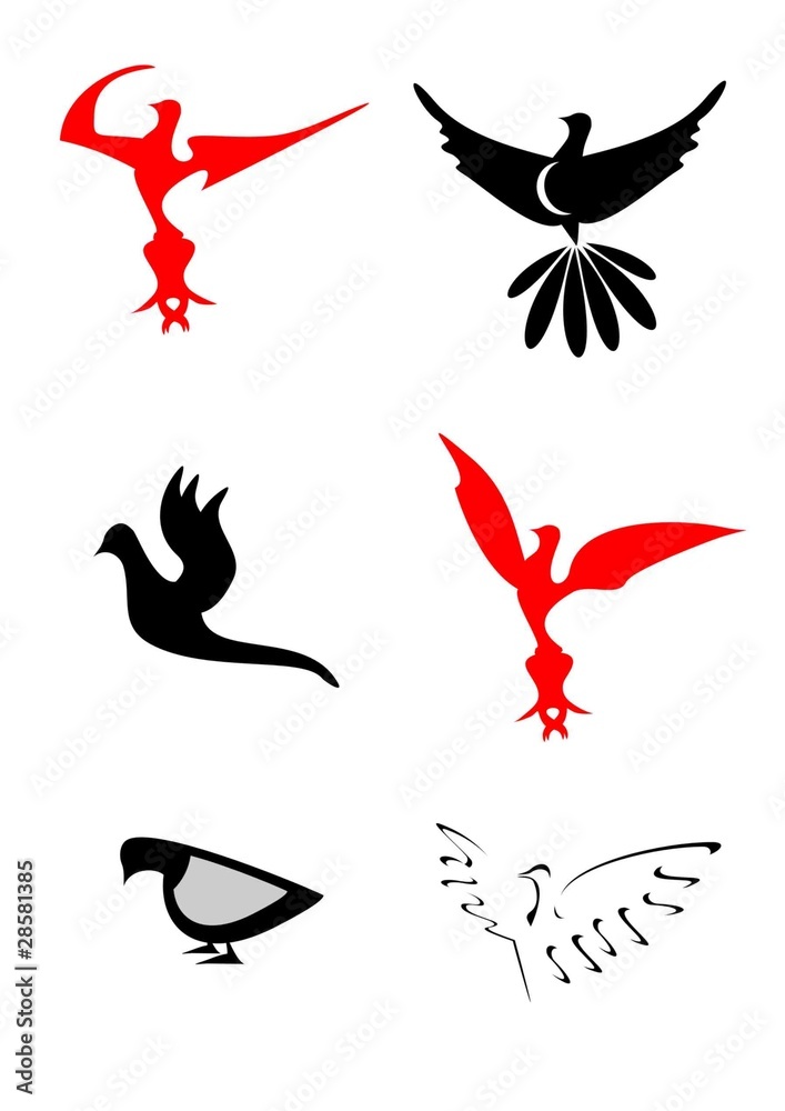 Fototapeta premium Stylization of a dove