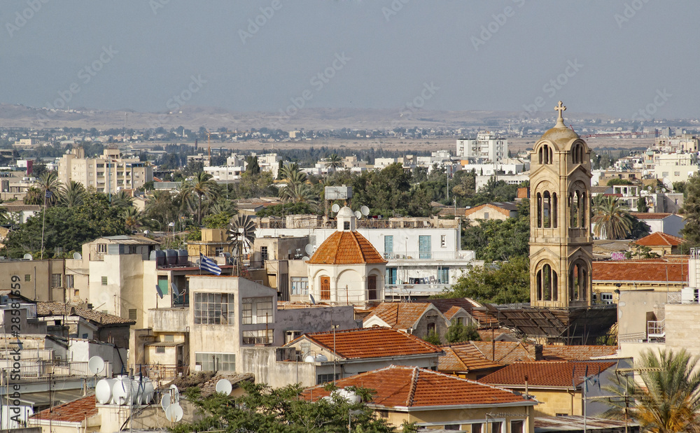 Top view at old part of Nicosia city