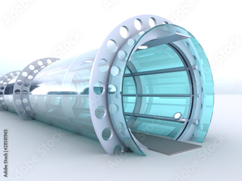Fototapeta Naklejka Na Ścianę i Meble -  tunnel futuristic