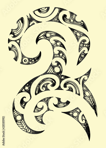 maori tribale tattoo photo