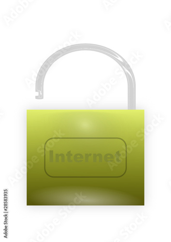 Internet padlock