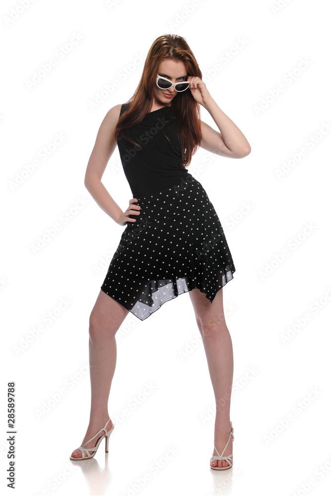 Fashion young woman wearing sun glasses Fashion young woman wearing sun glasses