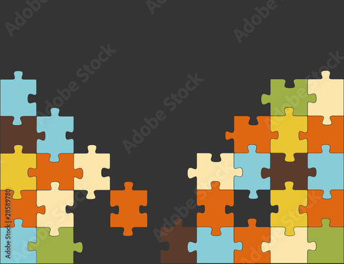 Puzzle vector background with copy space