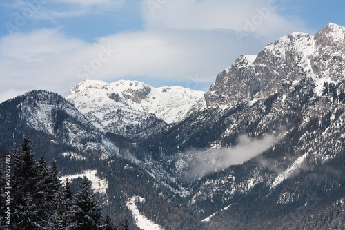 Mountains under snow. Ski resort  Schladming . Austria