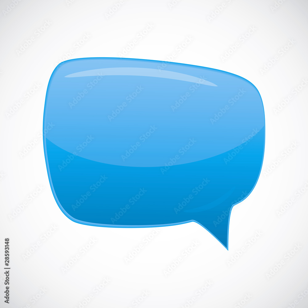 Abstract glossy speech bubble Abstract glossy speech bubble