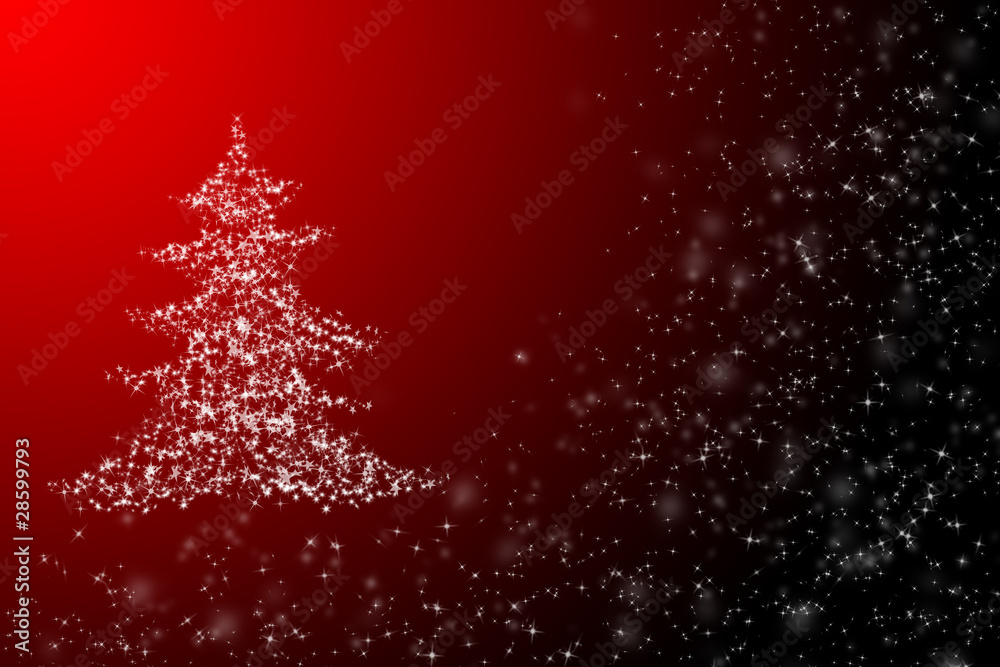 Red background with a fur-tree. Red background with a fur-tree.