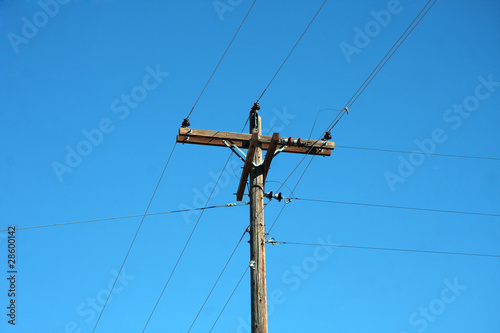 phone pole with wire